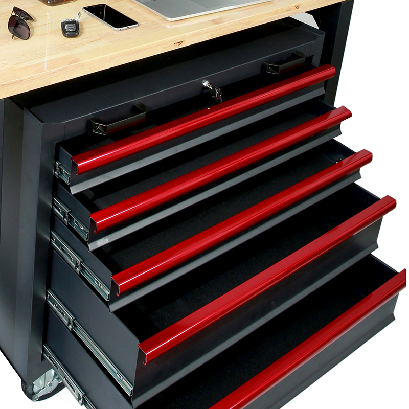 Armário de armazenamento de garagem com mesa de madeira móvel flexível GLG2000