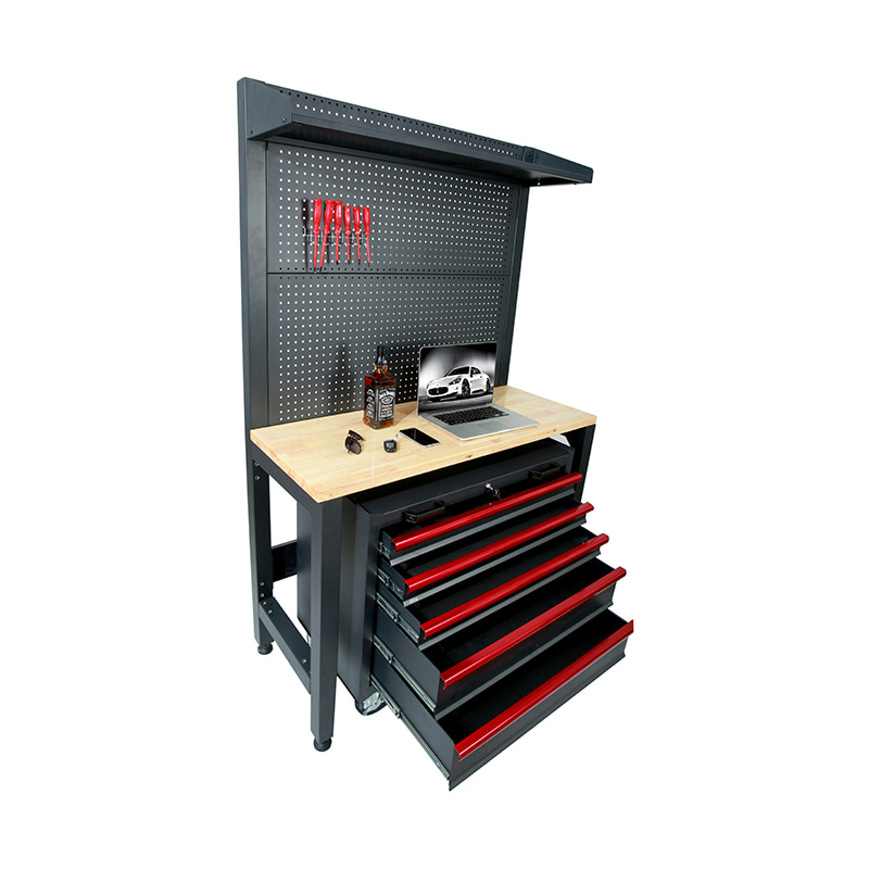 Armário de armazenamento de garagem com mesa de madeira móvel flexível GLG2000