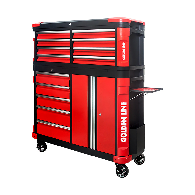 GL3508XL + GL3505XL 8 gavetas baú de ferramentas + 5 gavetas armário de rolo com sistema de bloqueio