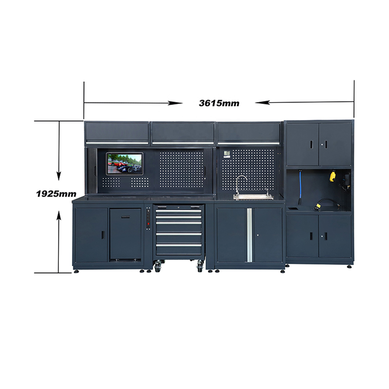 Armário de armazenamento inteligente profissional para garagem GLG8000 com tanque de água