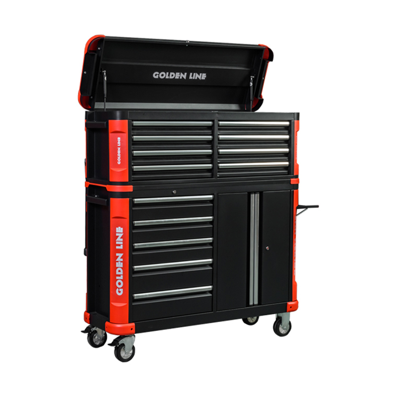 GL3508XL + GL3505XL 8 gavetas baú de ferramentas + 5 gavetas armário de rolo com sistema de bloqueio