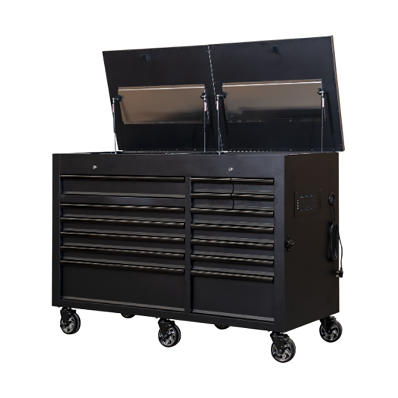 Bancada inoxidável do multi trole funcional da garagem preta GL4015 com 15 gavetas