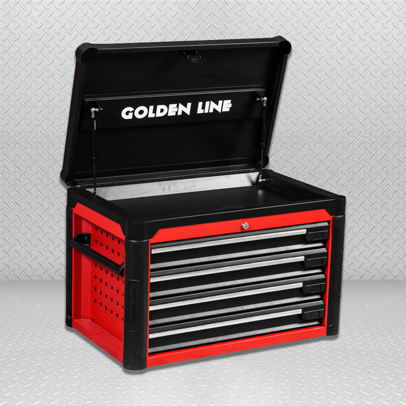 GL3404 Sistema Inter-Lock Profissional 4 Gavetas Baú de Ferramentas com Furos Laterais