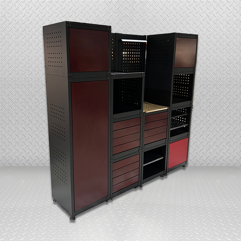 Armário de armazenamento desmontável para garagem GLG9000 com estrutura forte