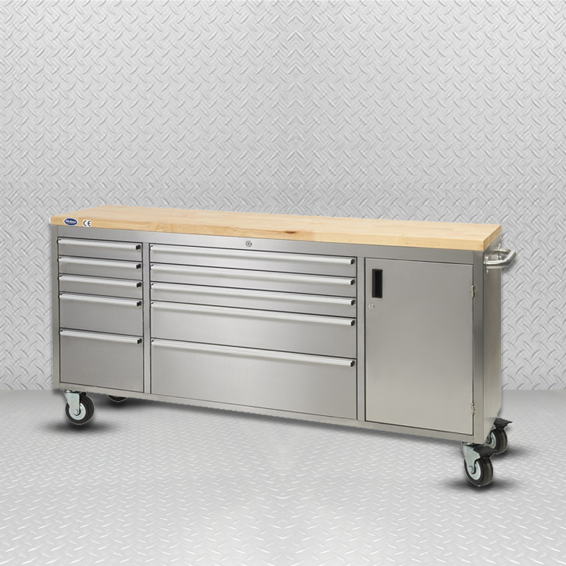 GLS7010 10 gavetas SPCC carrinho de caixa de ferramentas de bancada de aço frio