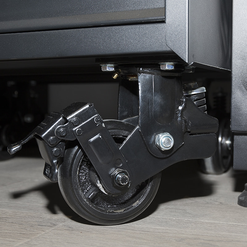 GLG6000A PRO Oficina aprofundada com 690 mm de profundidade em aço inoxidável, bancada de trabalho, garagem, armários de ferramentas, armazenamento